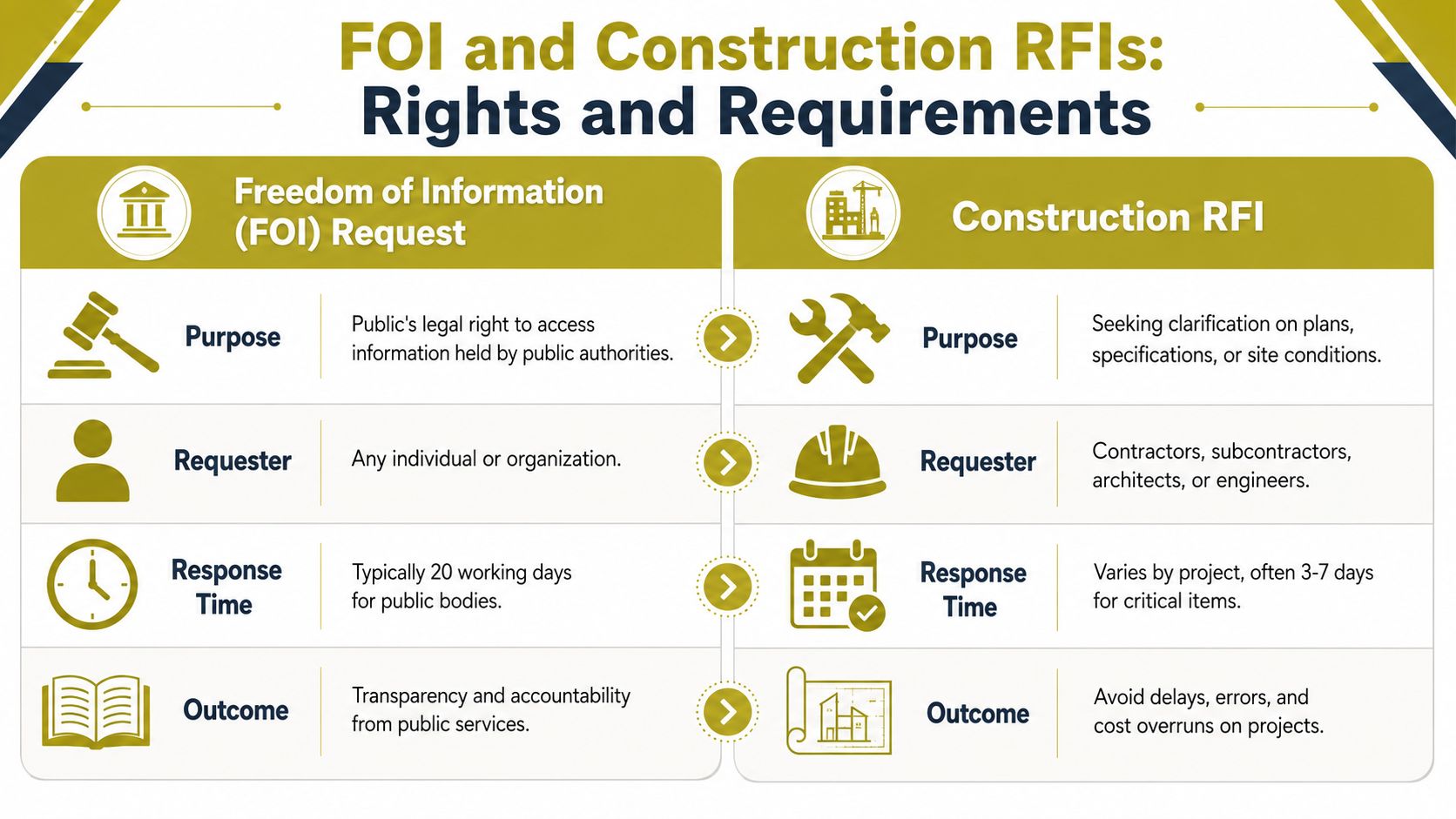 FOI and Construction RFIs Rights and Requirements