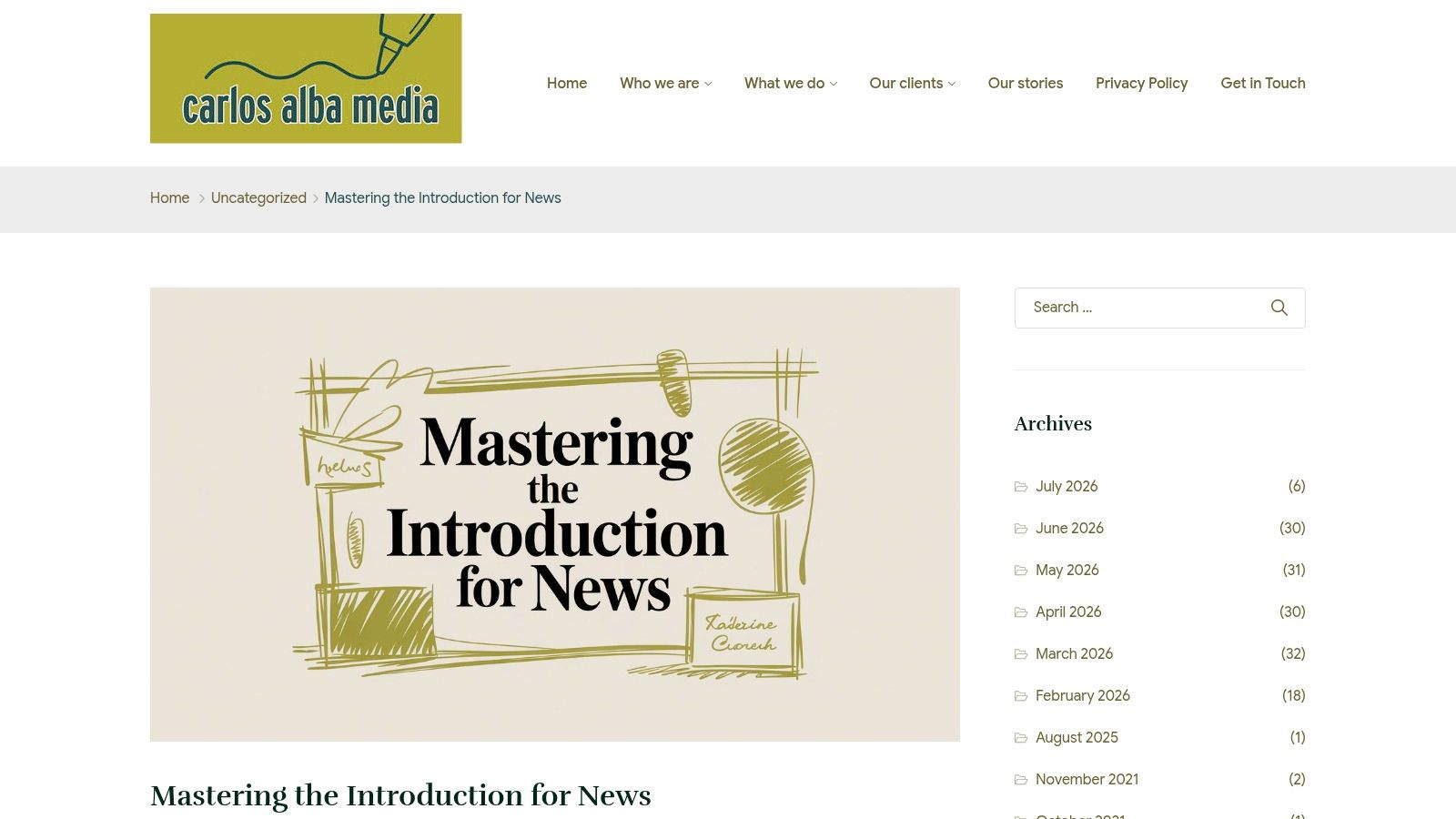 Screenshot from https://carlosalbamedia.co.uk/introduction-for-news/